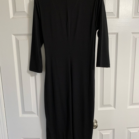 Black Wrap Style Dress, super sexy & flattering Size Medium, New With Tag - Picture 2 of 9